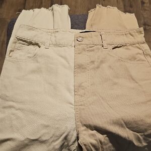 Y2k Shinestar Two Tone Tan Brown Jeans Size Medium Women Pants Vintage